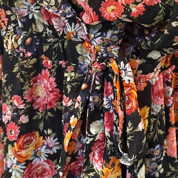 Rachel Rachel Roy Floral Wrap Midi Dress Size 16W Ruffle Boho Wedding Guest - Picture 5 of 11